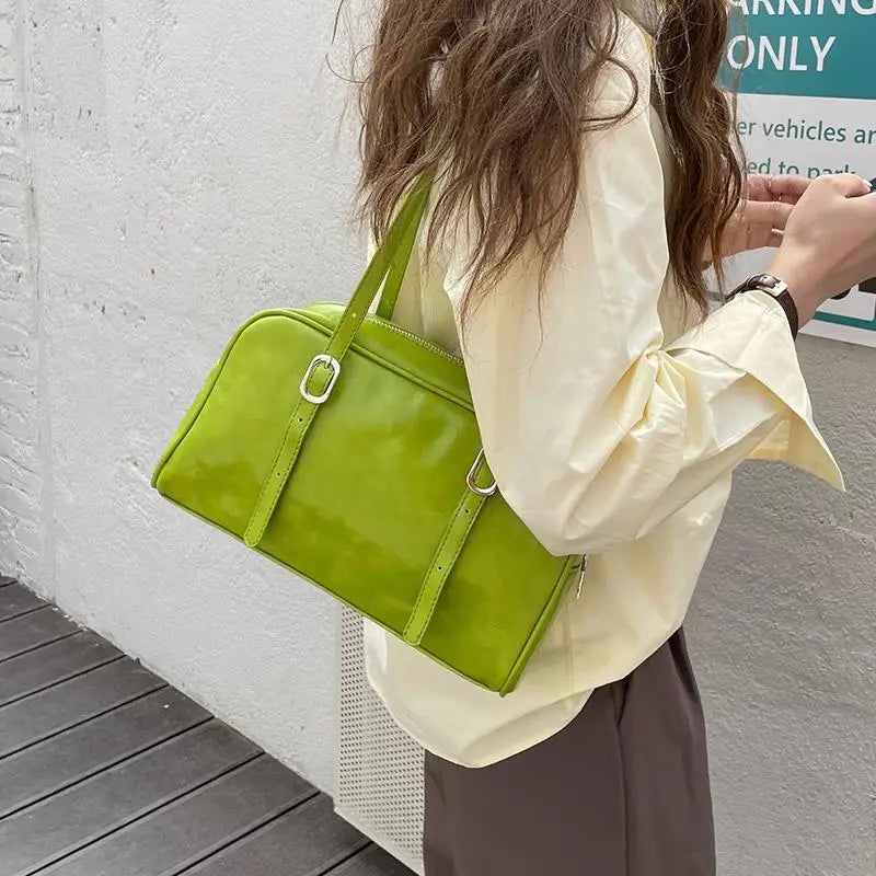 Women PU Leather Shoulder Bags Large Capacity Ladies Daily Handbag