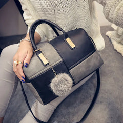 Women's European & American Stitching Hand-held Bag