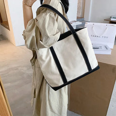 Women's Canvas Tote Bag Large Capacity Shoulder Bag