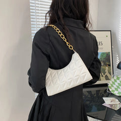 Women's Advanced Diamond Bag Chain Handbag Texture Shopping Bag