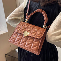 Women's Advanced Diamond Bag Heart Clasp Handbag