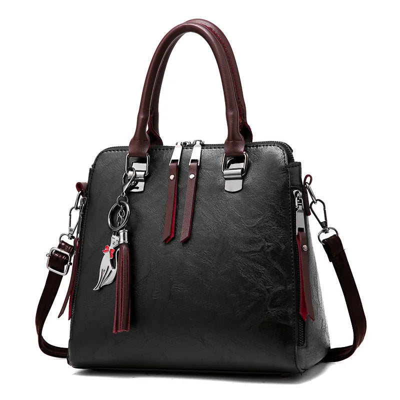 Retro Handbag Fox Pendant Crossbody Bag