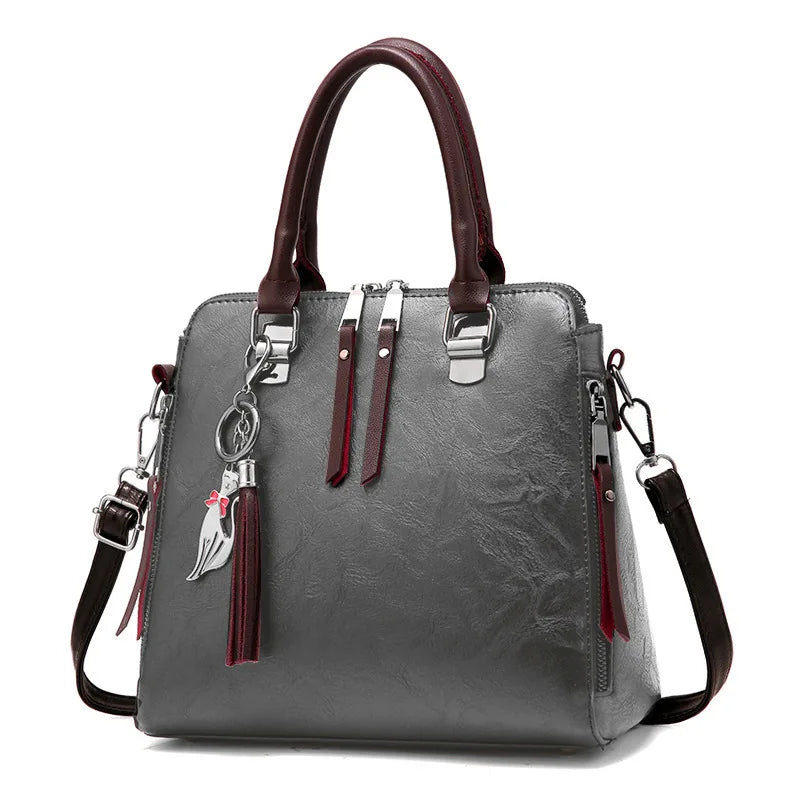 Retro Handbag Fox Pendant Crossbody Bag