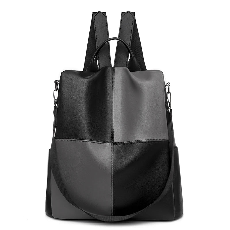 Women's Large Capacity Leather Backpack