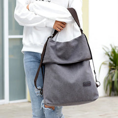 Women's Canvas Backpack Shoulder Bag Large Capacity
