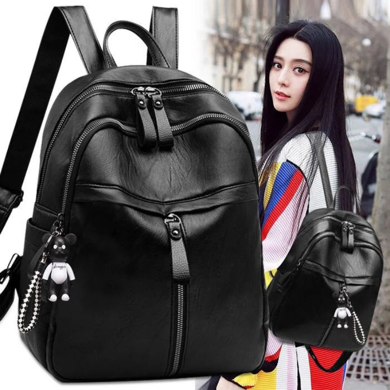 Women's Backpack Leisure Bag Outdoor Travel Backpack Lithe Zippers