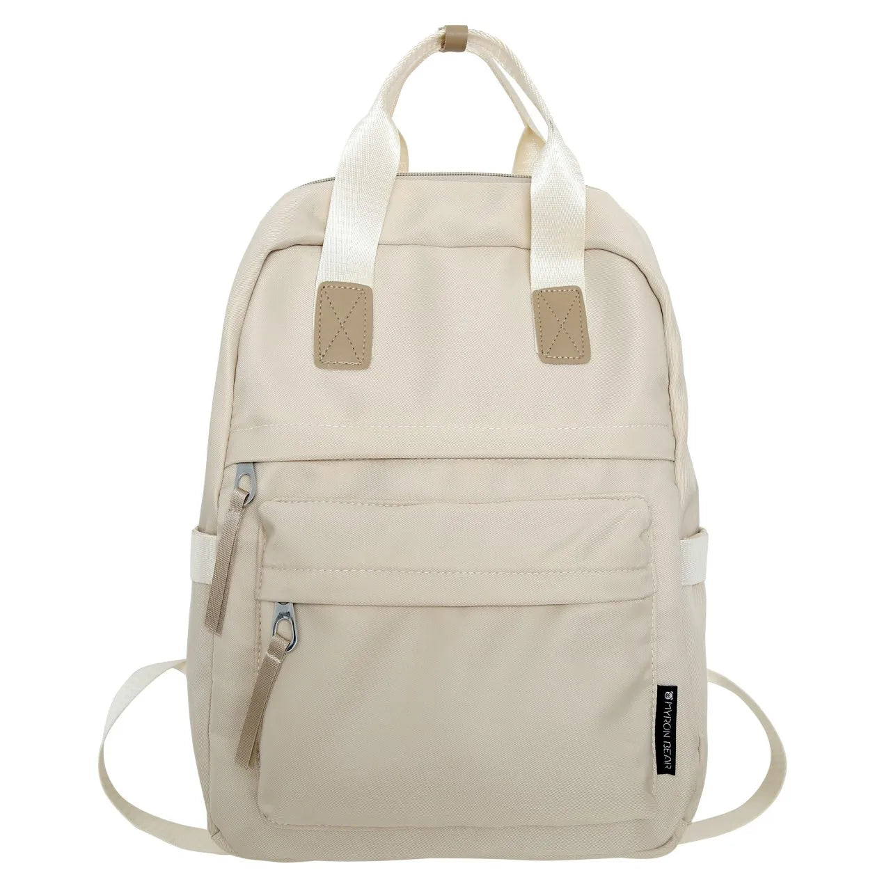 Women's Solid Backpack Multi-pocket High School Book Knapsack