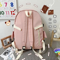 Nylon Waterproof Anti-theft School Backpack for Girls