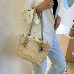 Straw Woven Large-Capacity Tote Bag for Women