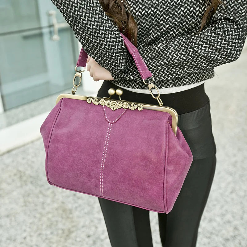 PU Leather Women's Shoulder Bag Hand Ladle Diagonal Frosted Stray Bag