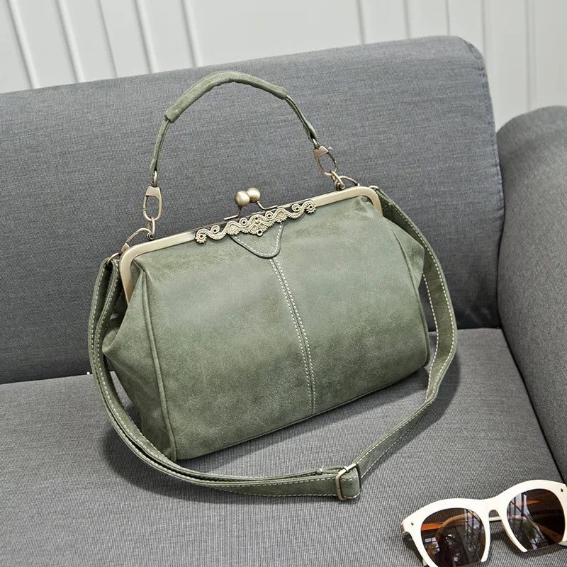 PU Leather Women's Shoulder Bag Hand Ladle Diagonal Frosted Stray Bag