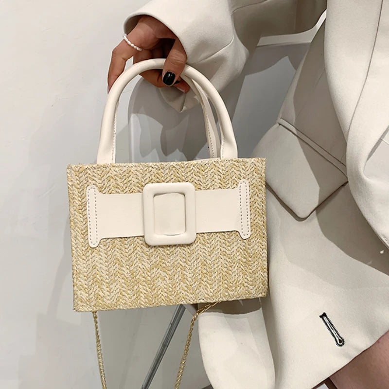 Summer Western Style Straw Crossbody Bag Tote Bag