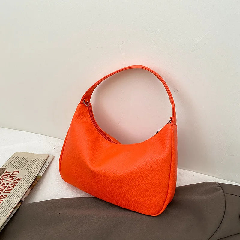 Solid Colors Shoulder Mini Bags Handbag Female Small Hobo Bags Clutch