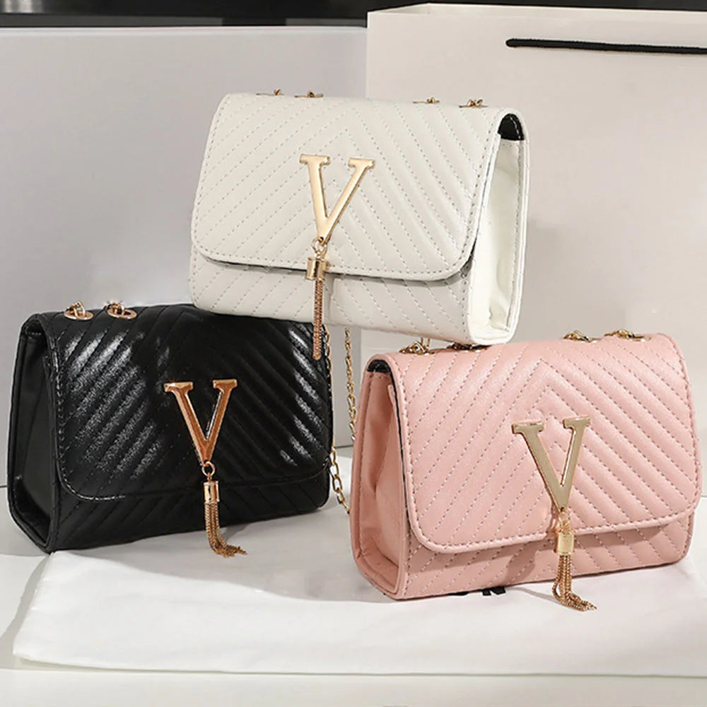 Women's Crossbody Sequined Purse Small PU Leather Shoulder Bag