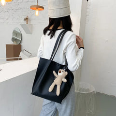 Women's PU Shoulder Bag Large Tote Lady Handbag