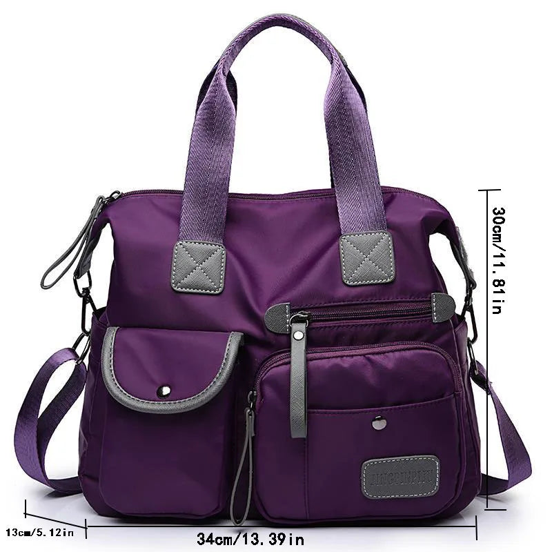 Women's Nylon Messenger Shoulder Handbag Waterproof Large Capacity