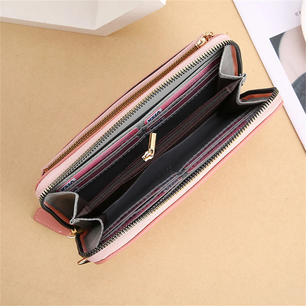 Women's Bag Wallet Shoulder Phone Clutch Soft Leather Touch Screen Bag