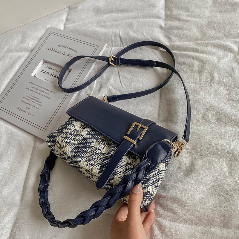 Tweed Flap Cross-Body Bag Women's Bag Bolsos