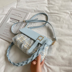 Tweed Flap Cross-Body Bag Women's Bag Bolsos