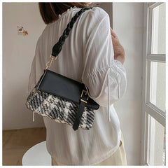 Tweed Flap Cross-Body Bag Women's Bag Bolsos