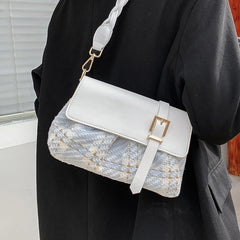Tweed Flap Cross-Body Bag Women's Bag Bolsos