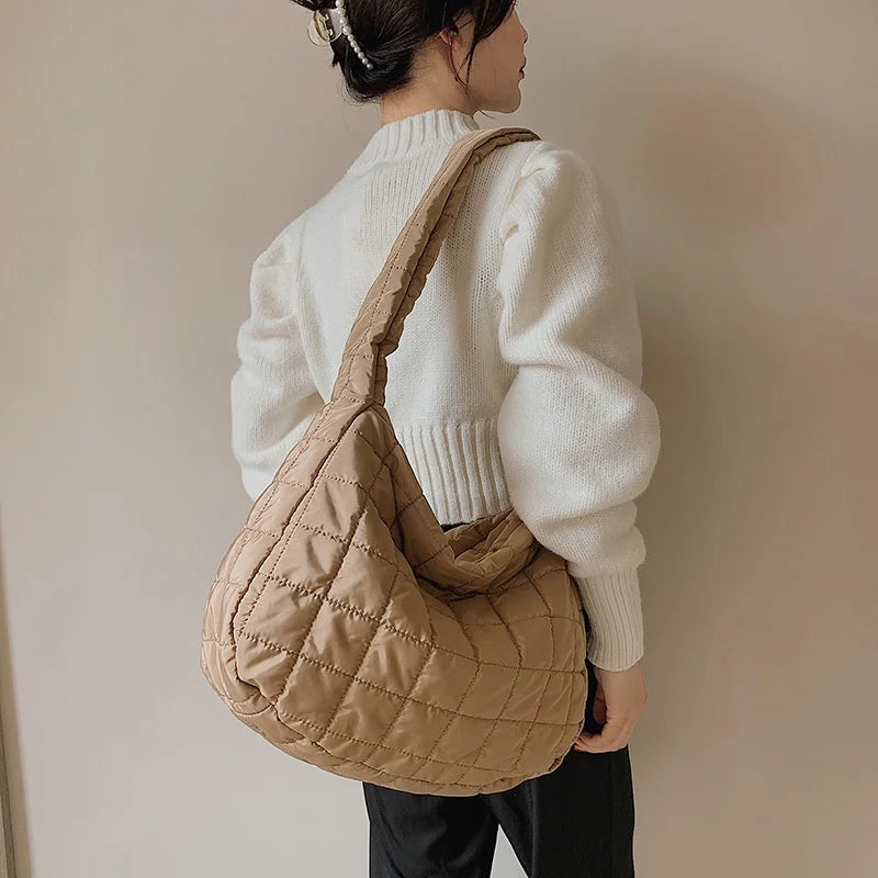 Women's Large Capacity Rhombus Hobo Shoulder Bag