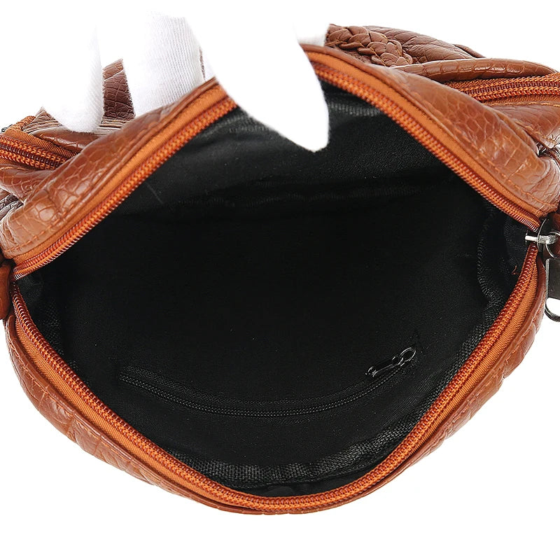Women's Crossbody Bag High PU Leather Shoulder Messenger Bag