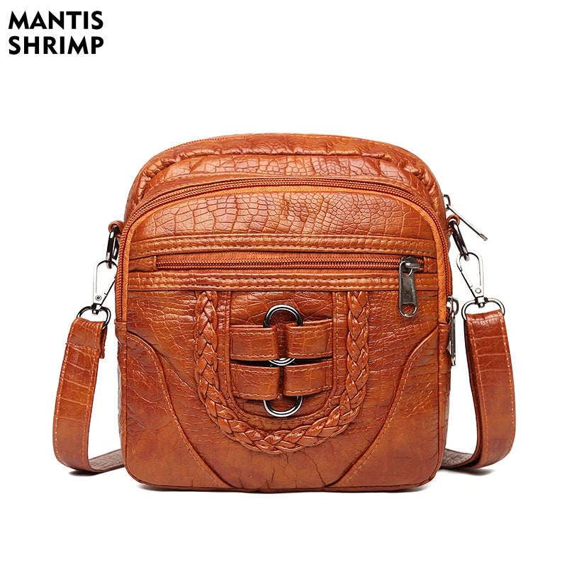 Women's Crossbody Bag High PU Leather Shoulder Messenger Bag