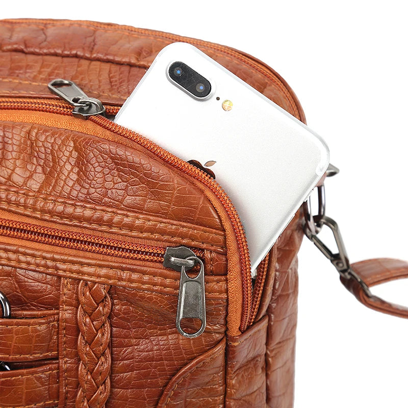 Women's Crossbody Bag High PU Leather Shoulder Messenger Bag