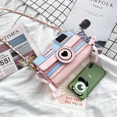 Camera Shape Shoulder Bag Women Chain Bow Crossbody Bag