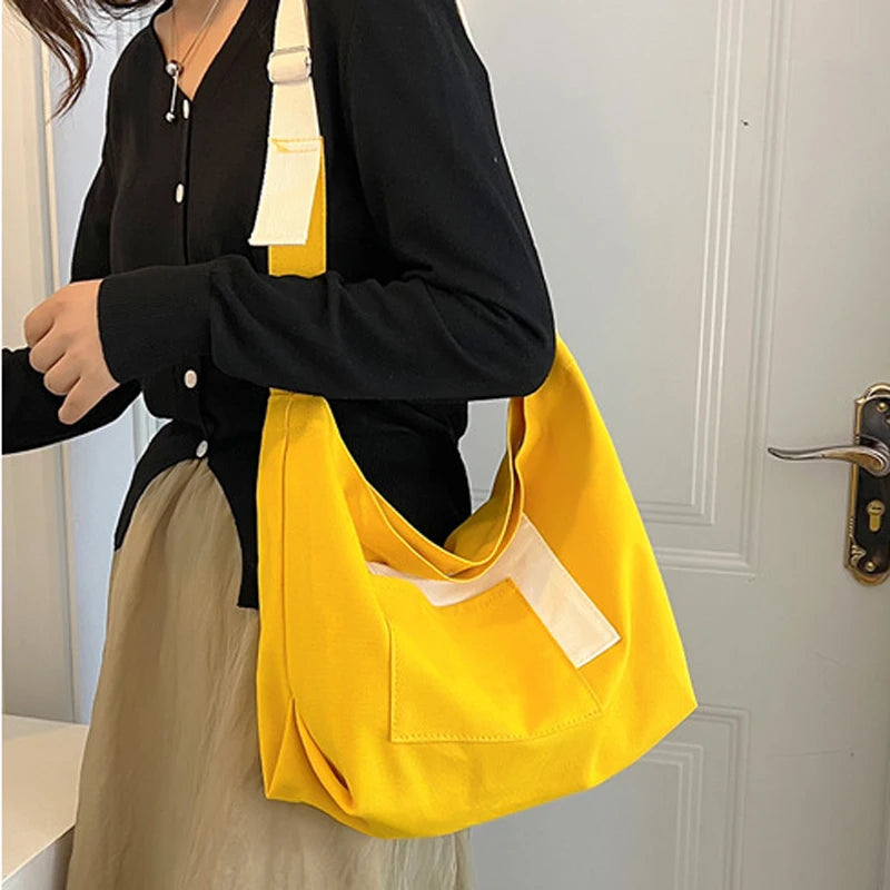 Canvas Crossbody Large Capacity Tote Bags Handbags For Women