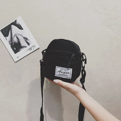 Canvas Patchwork Crossbody Bag Mini Handbag