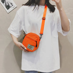 Canvas Patchwork Crossbody Bag Mini Handbag