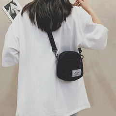 Women Canvas Patchwork Crossbody Shoulder Messenger Bag Casual Ladies Mini Handb