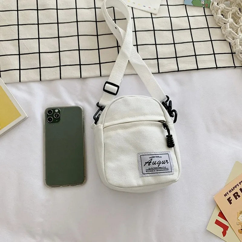 Women Canvas Patchwork Crossbody Shoulder Messenger Bag Casual Ladies Mini Handb