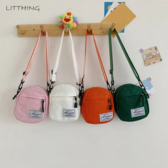 Women Canvas Patchwork Crossbody Shoulder Messenger Bag Casual Ladies Mini Handb