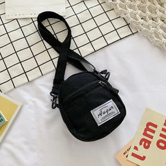 Women Canvas Patchwork Crossbody Shoulder Messenger Bag Casual Ladies Mini Handb
