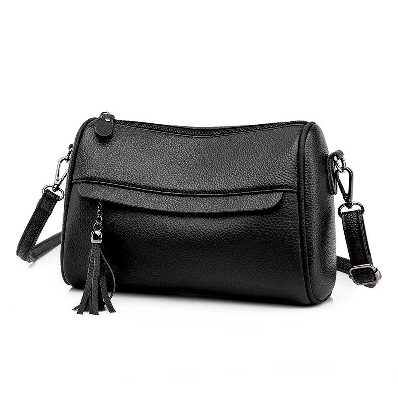 Women's Leather Shoulder Bag High Messenger Bag Real Cowhide Crossbody Bag