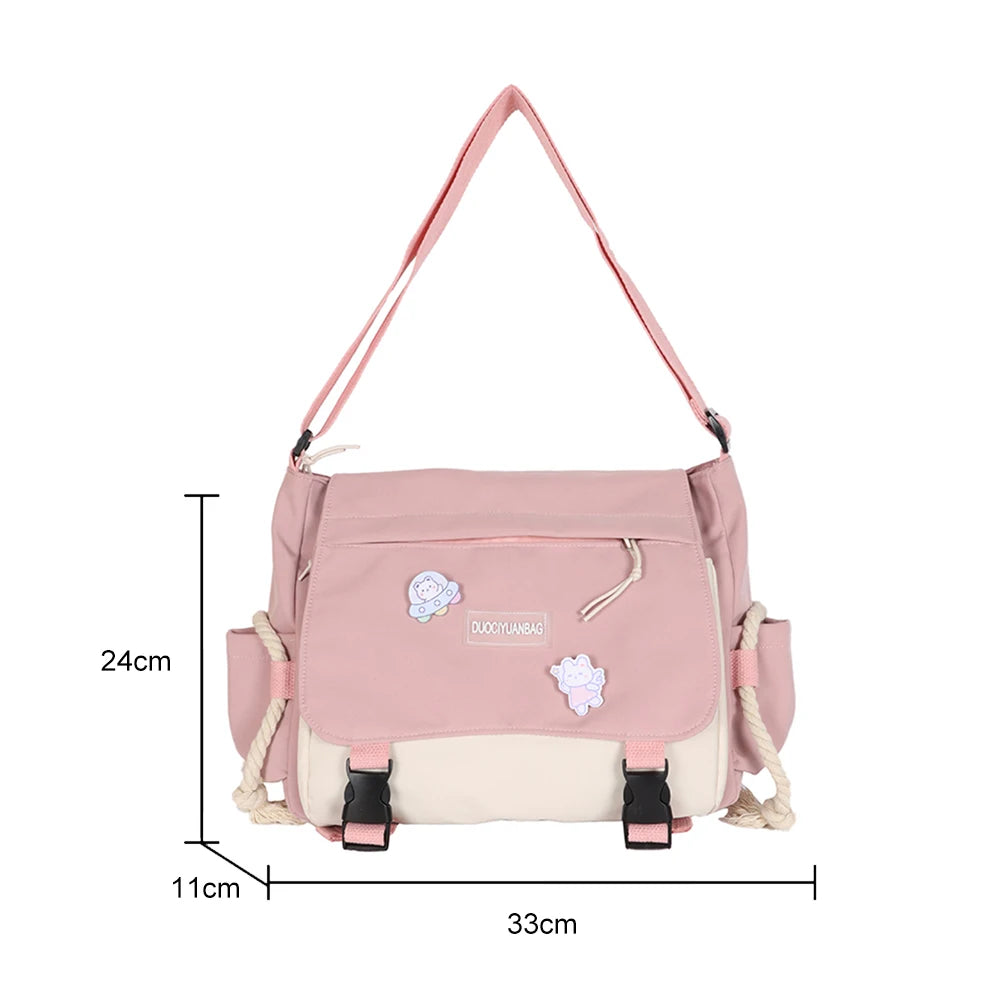 Harajuku Handbags for Women Large Capacity Student Hit Ladies Messenger Tote