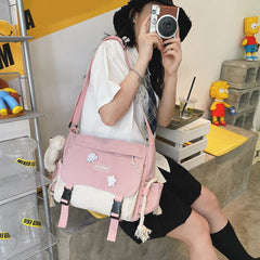 Harajuku Handbags for Women Large Capacity Student Hit Ladies Messenger Tote