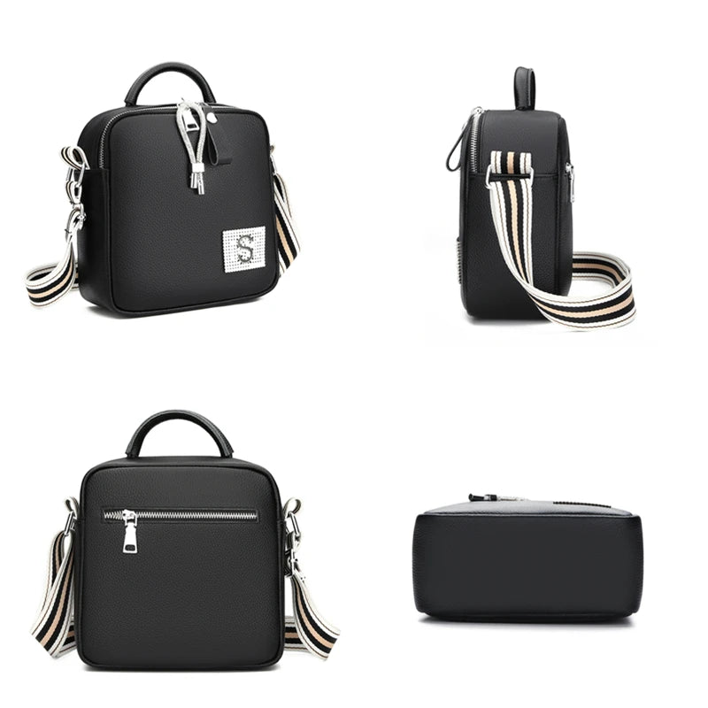 Women's Leather Handbag High Quality Cowhide Shoulder Messenger Bag