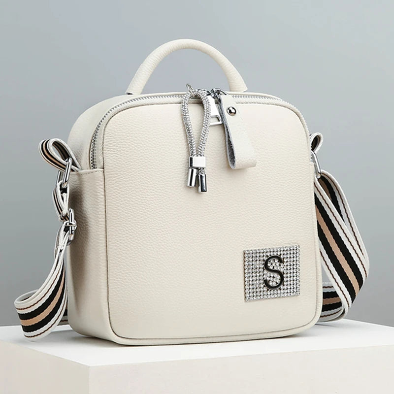 Women's Leather Handbag High Quality Cowhide Shoulder Messenger Bag