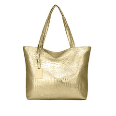 Crocodile Pattern Large Capacity Women's Shoulder Bag