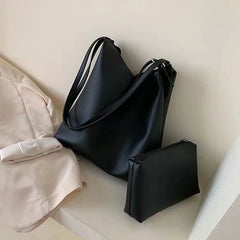Women's Large Capacity Shoulder Bag High PU Leather Tote Handbag
