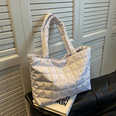 Women's Large Capacity Winter Shoulder Bag Nylon Handbags Casual Tote Bag