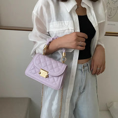 Women's Bag Mobile Phone Style Large Capacity Lingge Fold Chain Women Bags