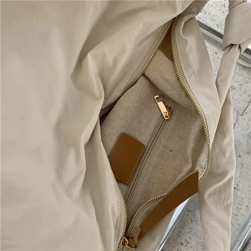 Women's Nylon Shoulder Bag Casual Totes Large Capacity Retro Shopping Bag