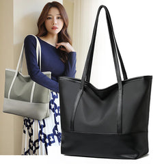 Women's PU Leather Shoulder Bag Large Capacity Mom Shopping Bag