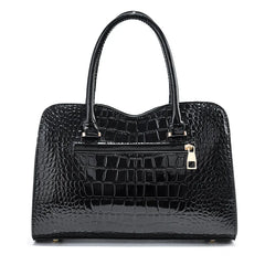 Women's Shining Leather Tote Shoulder Bag Large Capacity