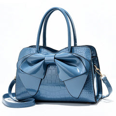 Women's Shining Leather Tote Shoulder Bag Large Capacity